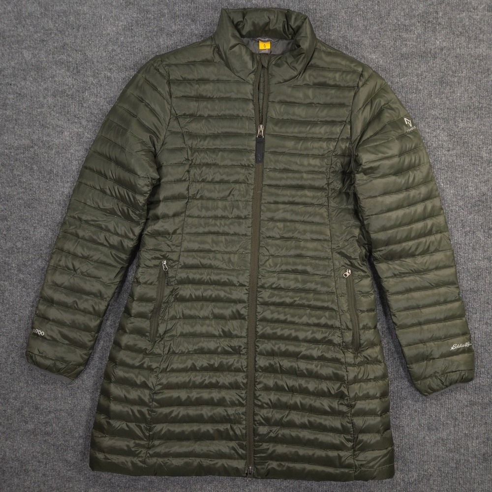 Eddie Bauer Travex Jacket Womens S Green Puffer EB 700 Down Insulated Outdoor